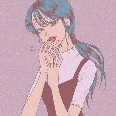 长发 女孩 卡通 头像