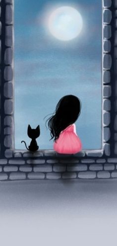 女孩和猫