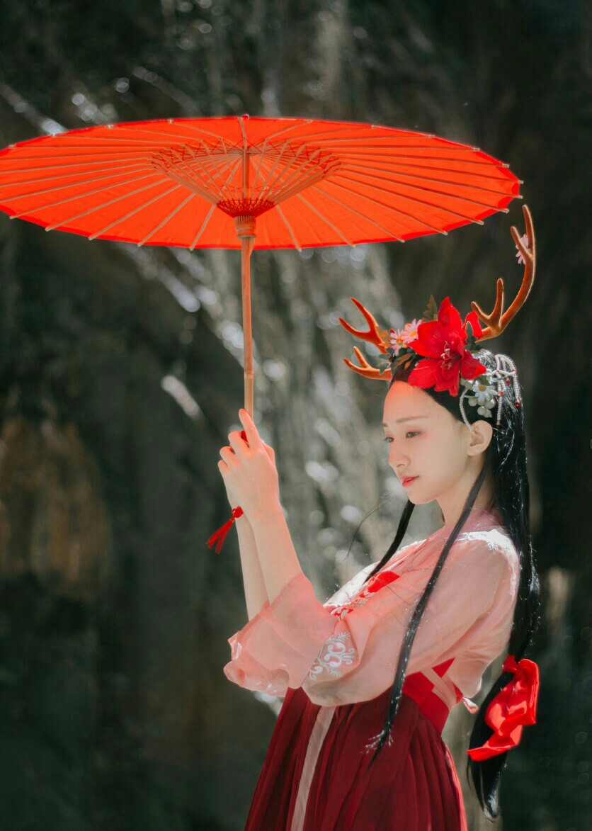 汉服,古风女头,摄影,写真,绾青丝,羽婳