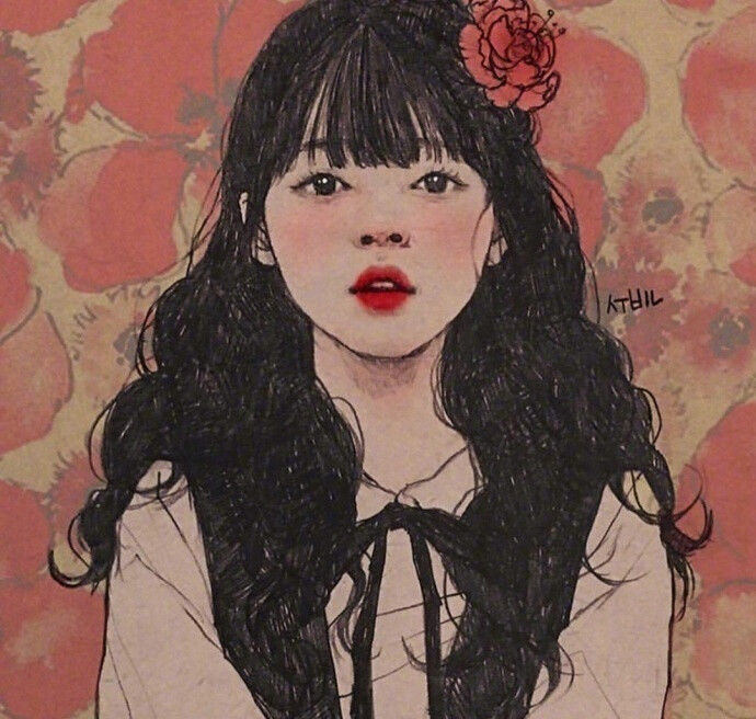 韩国插画 超美系列 闺蜜头像 女头像