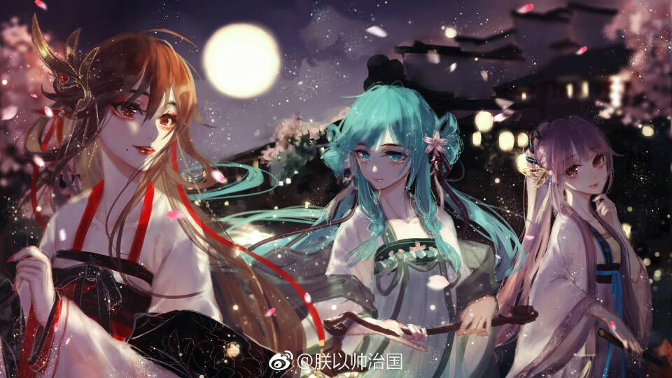 初音未来 乐正绫 心华 汉服 v家 图源见图 侵删