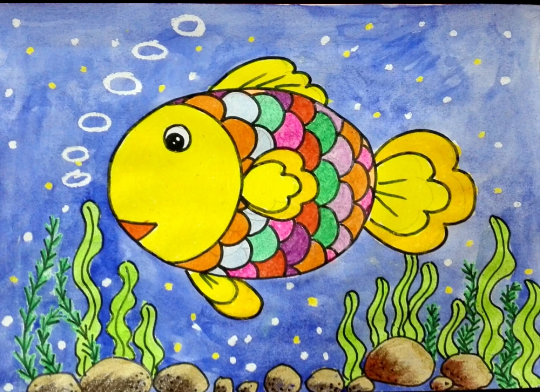 儿童画素材小鱼