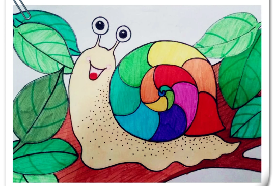 儿童画素材74蜗牛