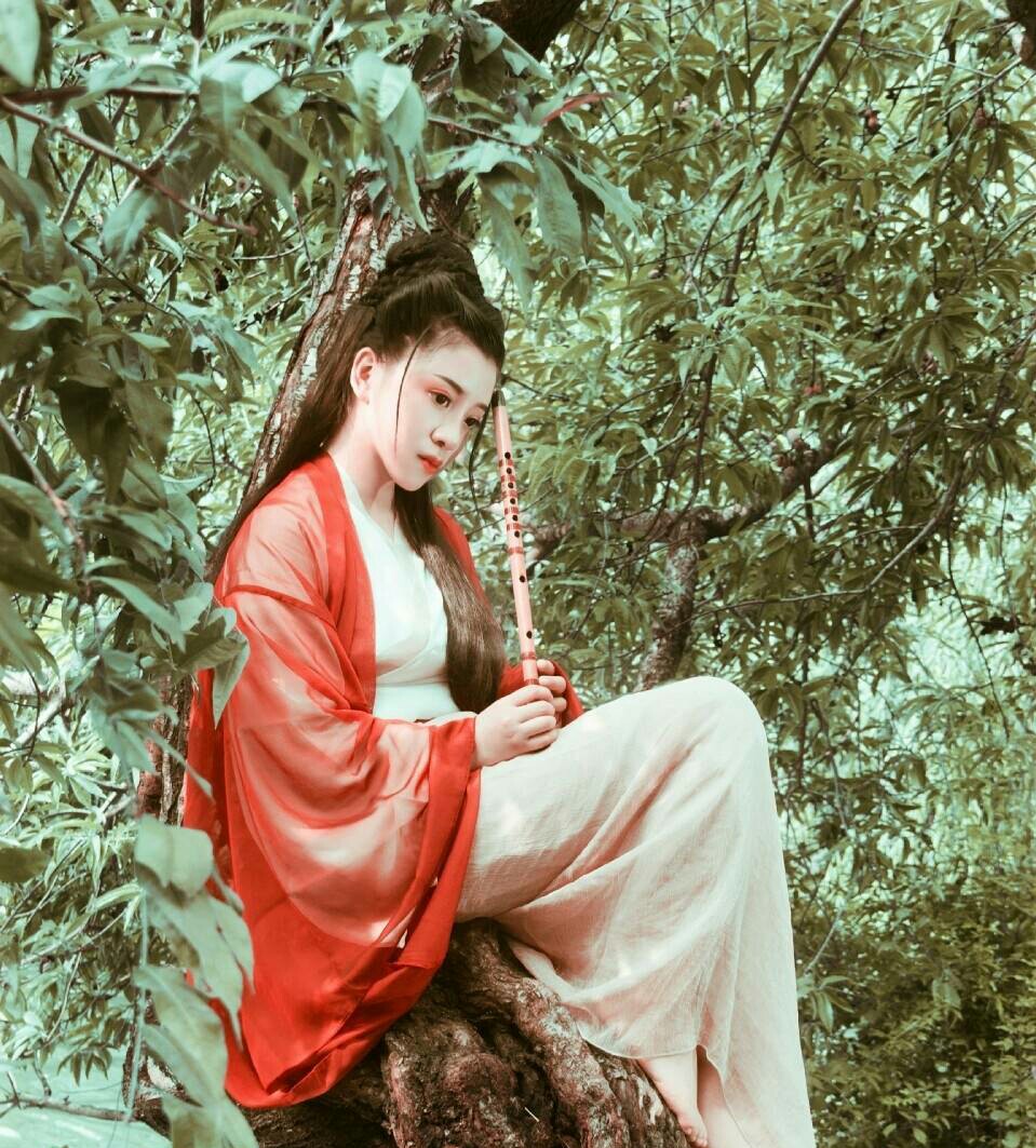 汉服,古风女头,真人,摄影,写真,绾青丝