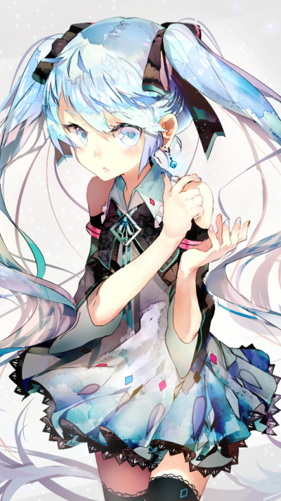 新番 pixiv p站 画师 水彩 绘画 锁屏 壁纸 少女 洛天依 初音未来 v家