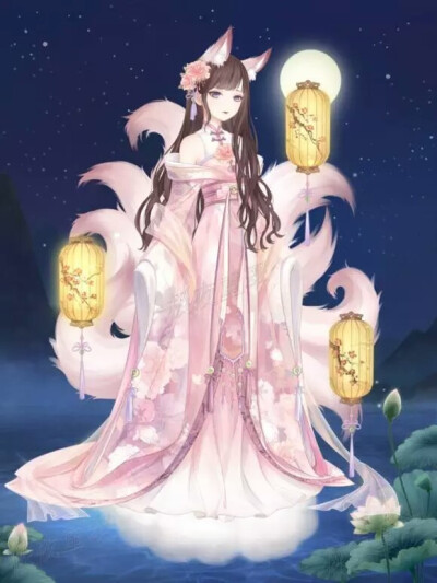 九尾狐画法图片 古风