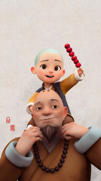 一禅小和尚,暖萌壁纸