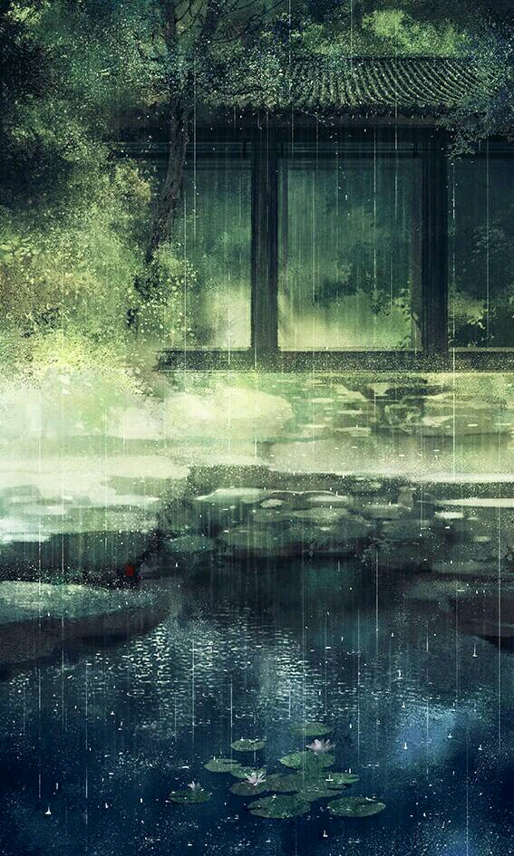 风景画 艺术 伤感 小清新 插画 头像 壁纸 仙境 萧条 孤独 下雨 雨季