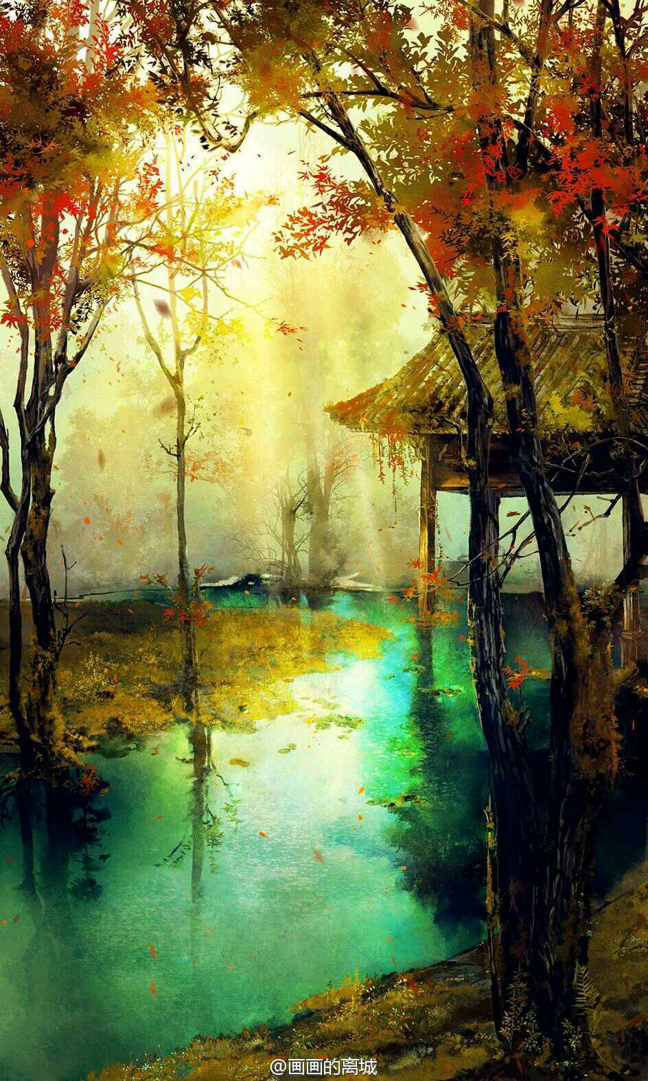 自截 唯美 意境 暖色系 冷色系 暗黑系 插画 手绘 封面 花 精灵 油画