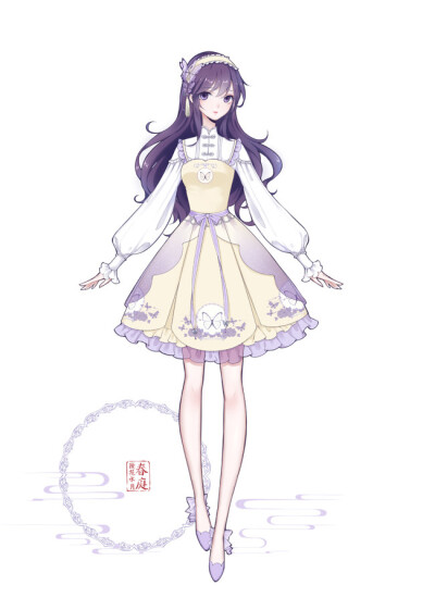 洛天依 墨清弦 乐正绫 言和【春庭 · 镜花水月】系列-服装设计半次元