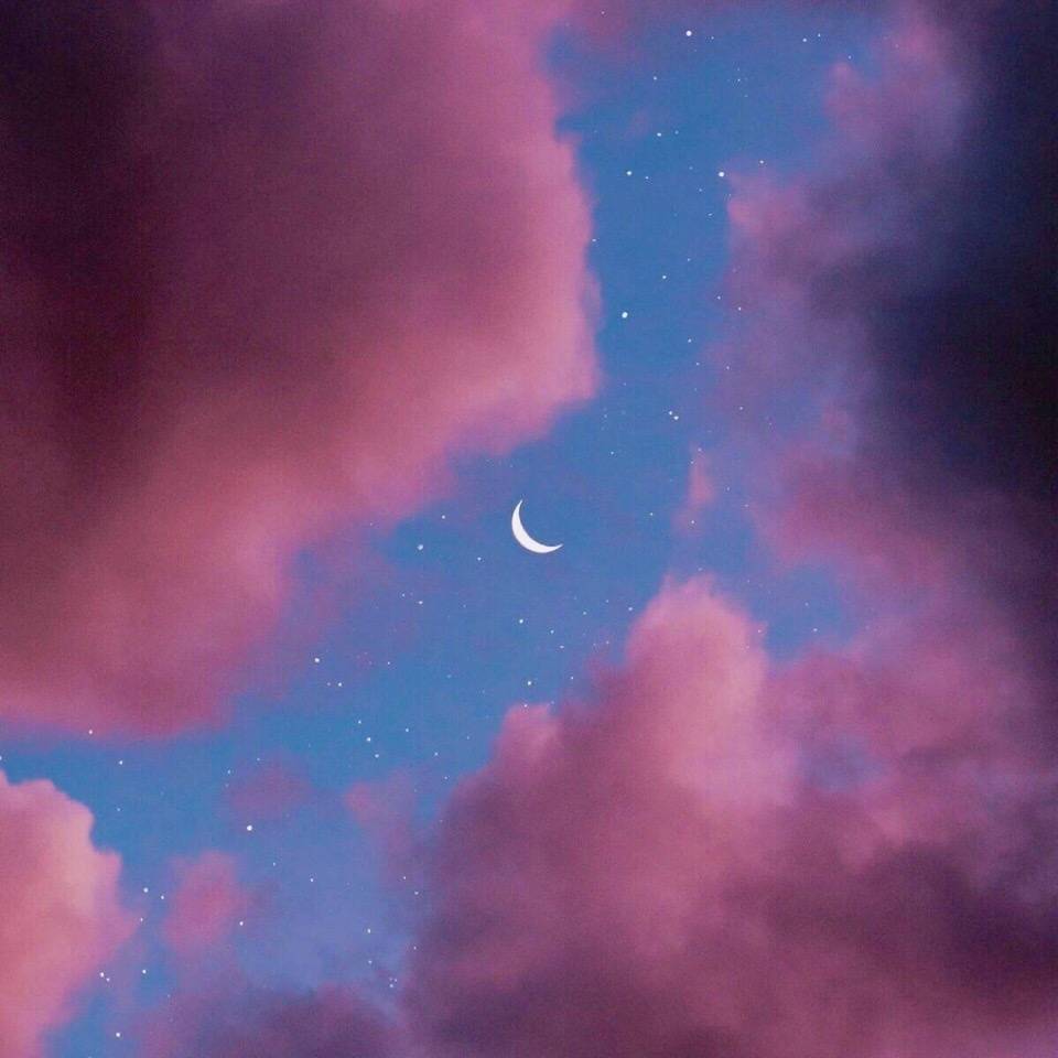 深粉紫 云月星
