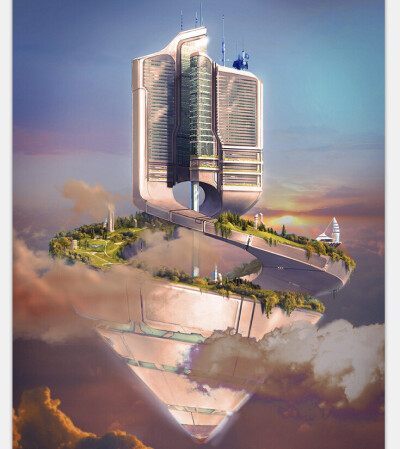 大气概念图 原画设定 奇异建筑设计 合集-科幻世界-微元素element3ds