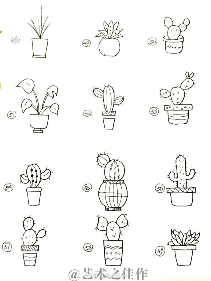 可爱植物简笔画