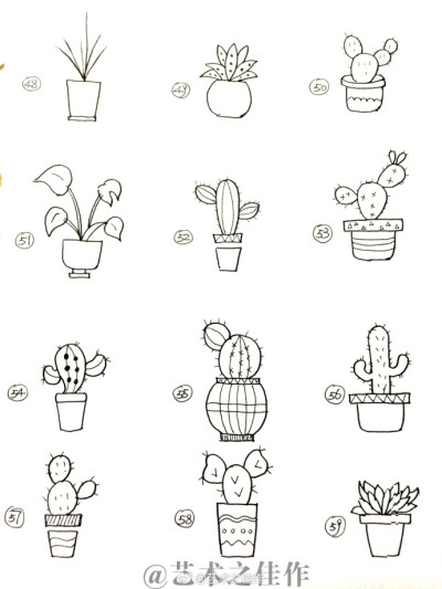可爱植物简笔画