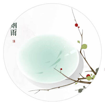 手绘古风圆圈形图片画师:乐兮