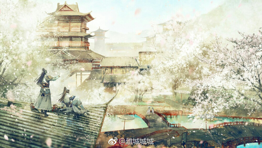 手绘古风素材画师:离城城城