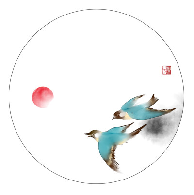 手绘古风鸟画师:乐兮