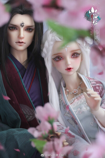 山海经〕sd娃娃 bjd 玩具 人偶 壁纸 萌物 古风精致情侣