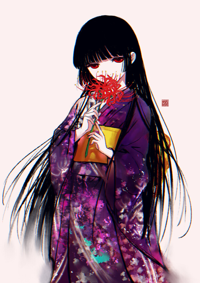 地狱少女 阎魔爱 绘师:sasora(p id=4277299)本作品id=64032238