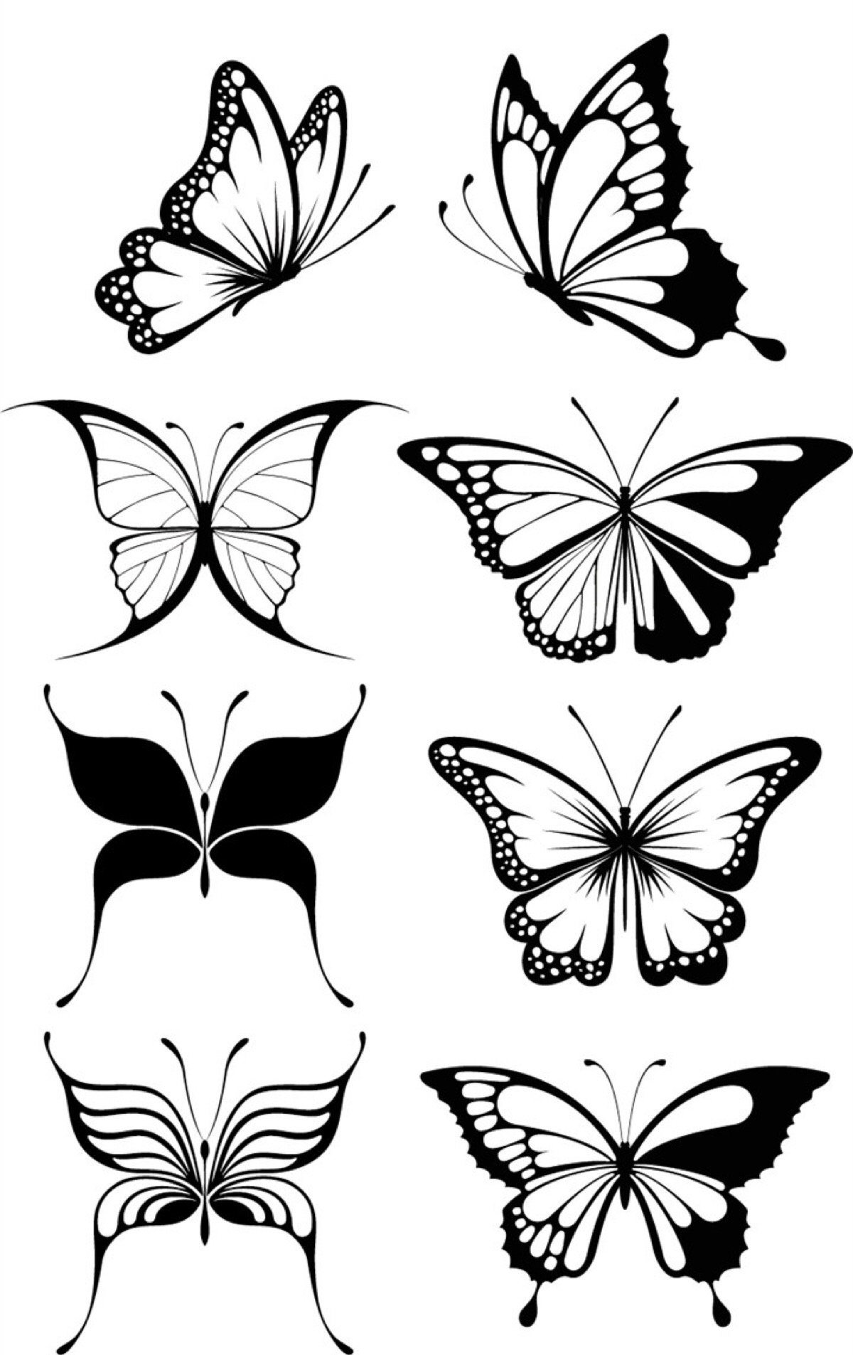 蝴蝶图案矢量图图片素材免费下载 - 觅知网