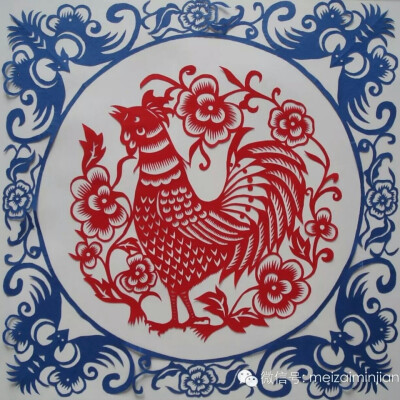 传统文化之十二生肖剪纸——酉鸡