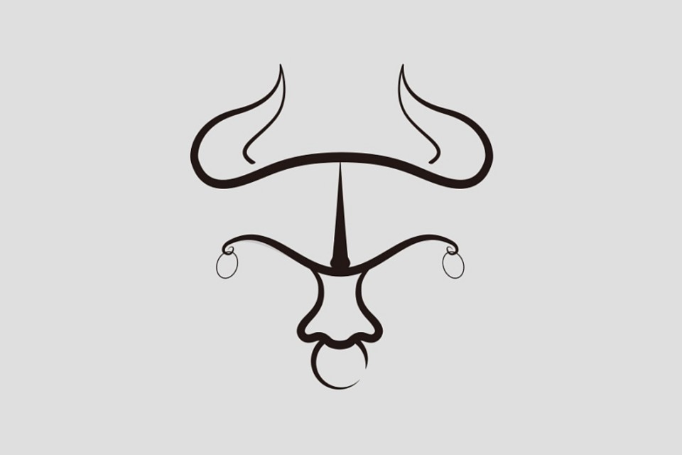 十二生肖形象字体设计牛