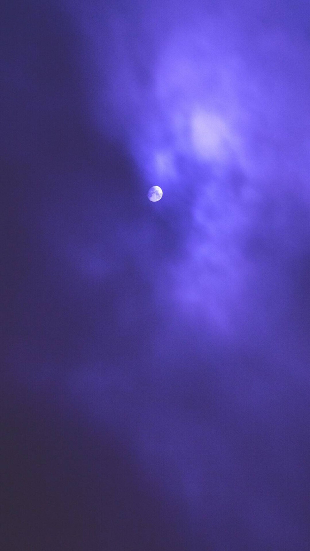 月亮 紫色 星空 壁纸