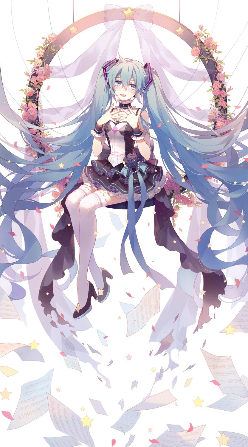 动漫 壁纸 头像 唯美 少女 梦幻 唯美 插画 套图 初音未来【侵权致歉