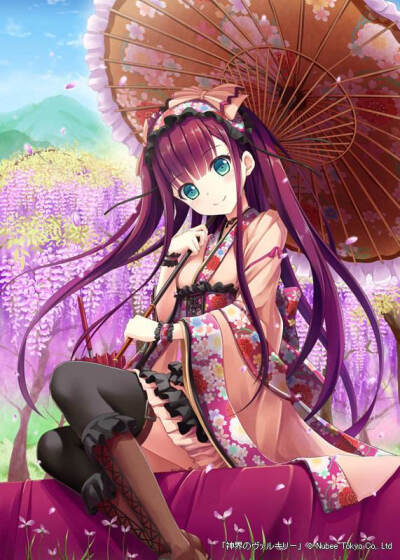 动漫,唯美,美女,二次元,打伞少女