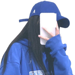 女生头像手机遮脸