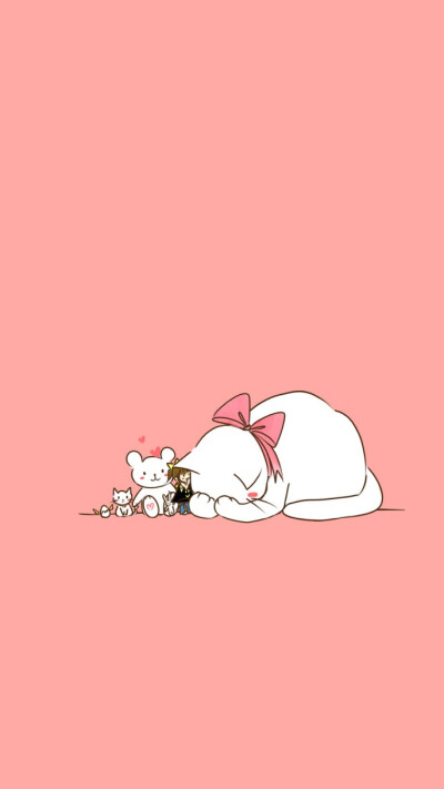 粉色可爱猫咪少女心壁纸