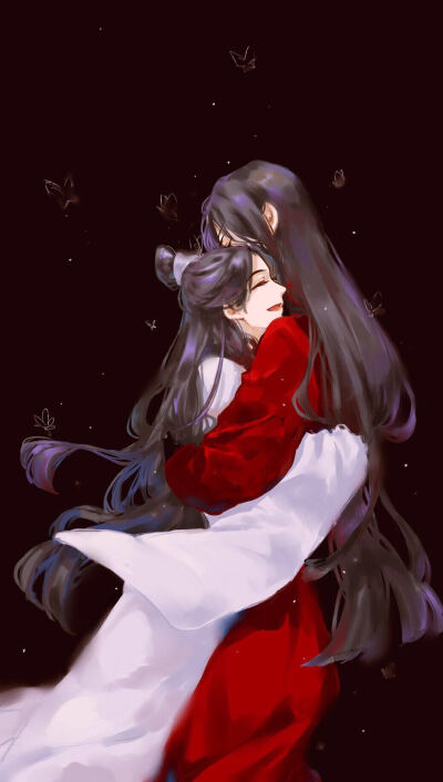 天官赐福 花怜 无水印 手机壁纸 插画 微博作者:花城撞树