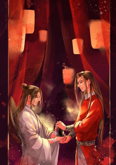 天官赐福 花怜 教怜怜摇骰子 无水印 手机壁纸 插画微博作者:台风君