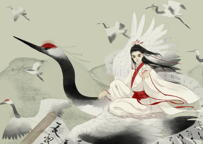 《妖猫传》白龙~ 绘师:-山鬼