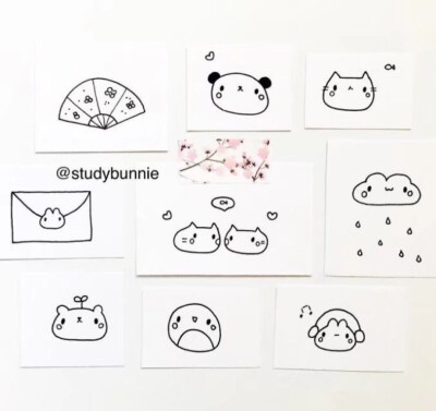 手账简笔画女孩