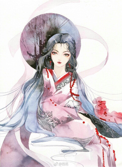 意境古风水彩