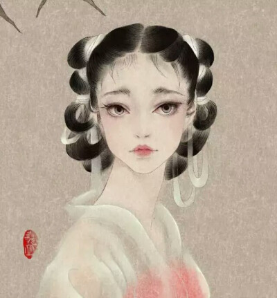 长发 女孩 卡通 头像 壁纸 古风