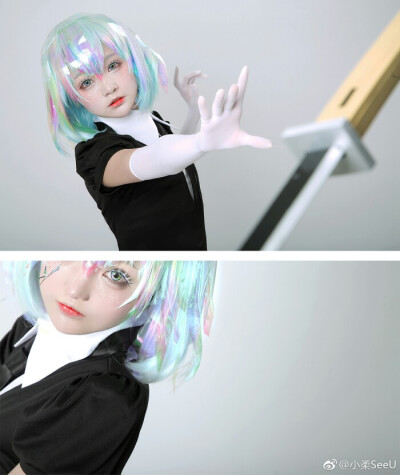 收集   点赞  评论  #宝石之国##磷叶石cos##法斯# cn:小柔seeu