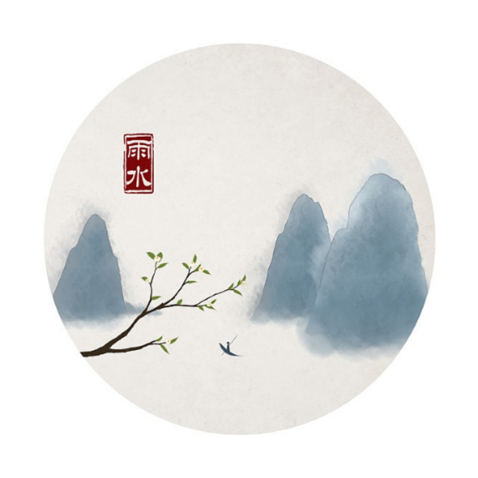 石家小鬼 · 水墨中国风-竹间系列 · 国画禅意二十四节气——雨水