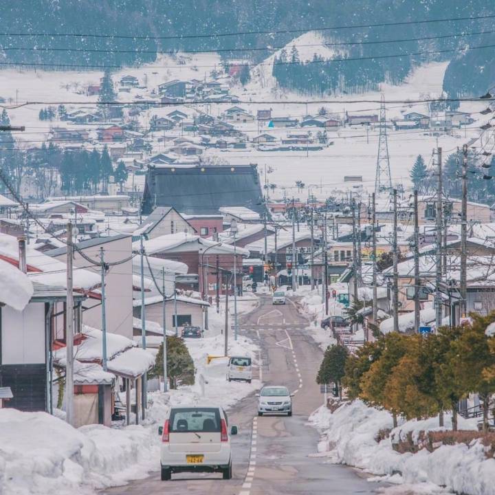 日本名古屋雪景