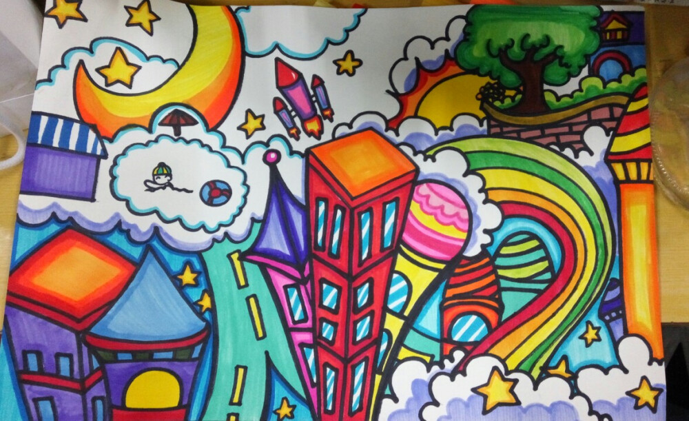 未来城市,儿童画 - 堆糖,美图壁纸兴趣社区