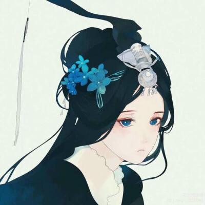 二次元古风手绘情侣头像