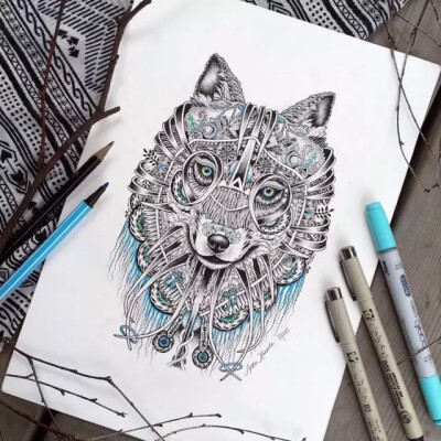 kerby rosanes 几何图形与动物融合插画北极熊几何动物插画 0 591 祈