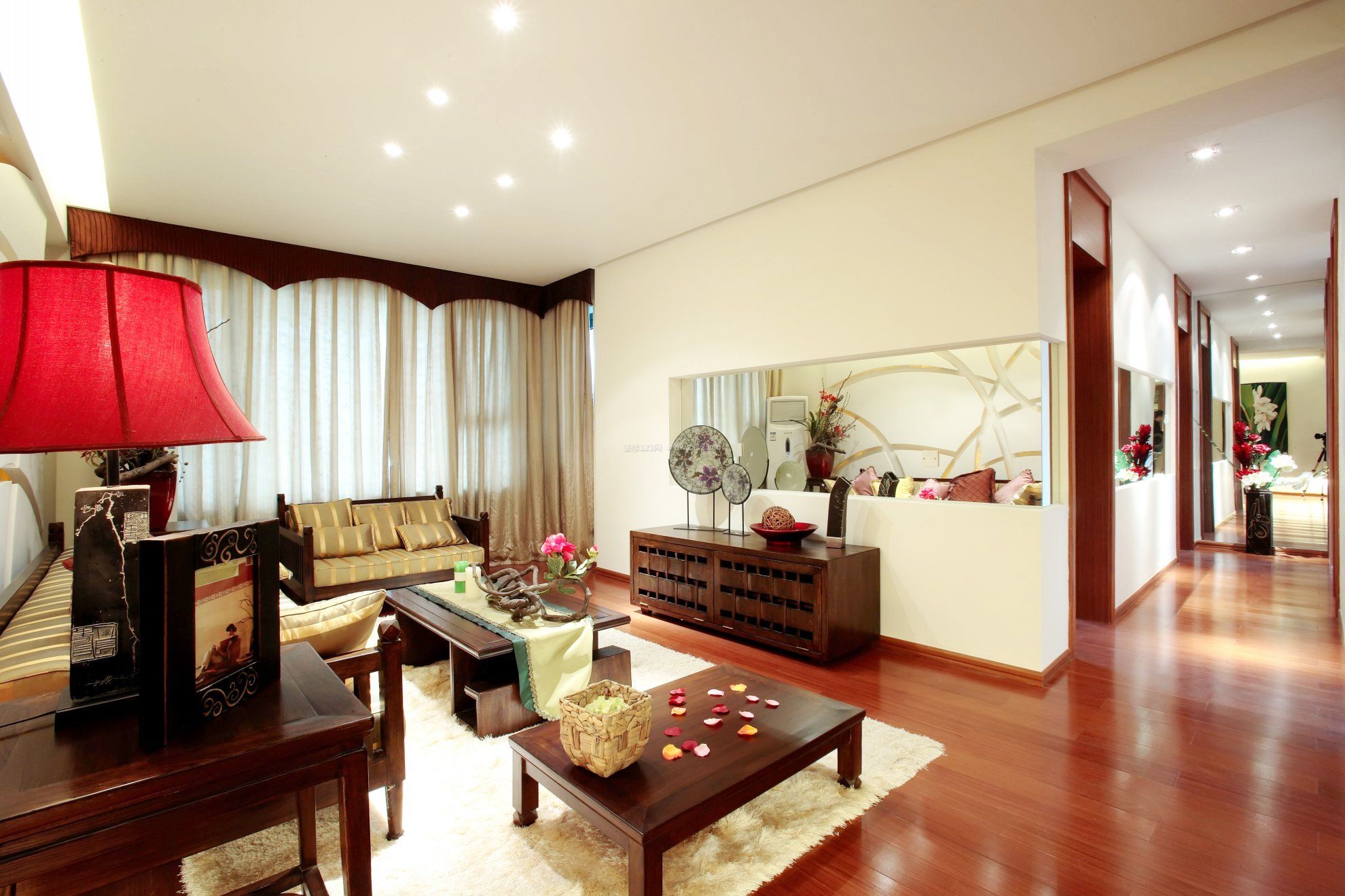 2017东南亚别墅家装客厅装修样板房图片