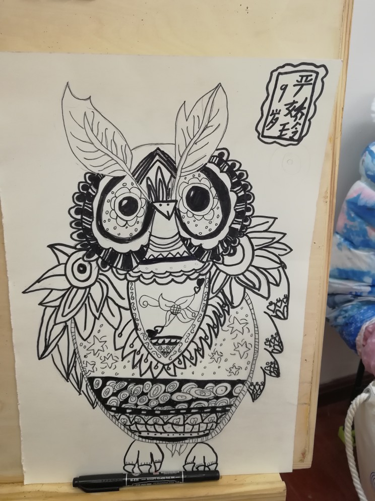 儿童线描 堆糖网