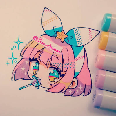 插画 ibu_chuan 彩铅 马克笔