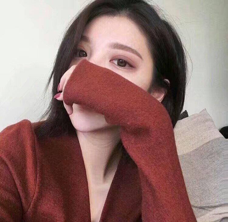 红色系女生头像