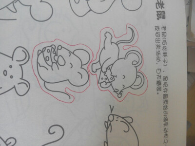 简笔画猫咪老鼠