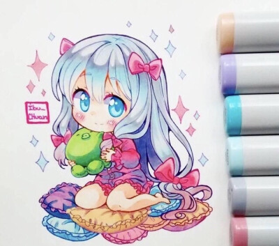 别人家的萌萌哒马克笔画