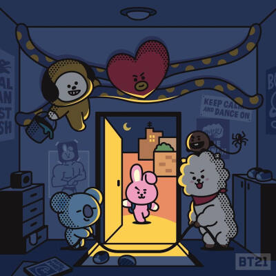 bt21 van koya rj shooky mang chimmy tata cooky